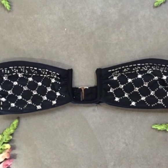 NWT BeachRiot jeweled strapless bandeau bikini top - Picture 6 of 6